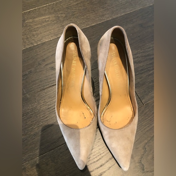 Authentic Stuart Weitzman  suede nude pump - Picture 4 of 7